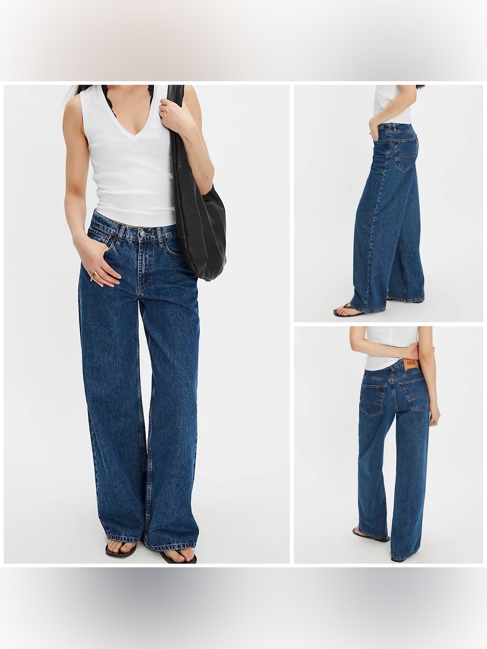 NWT Free People Dala Sling Jeans - Flat Blue - size 29
